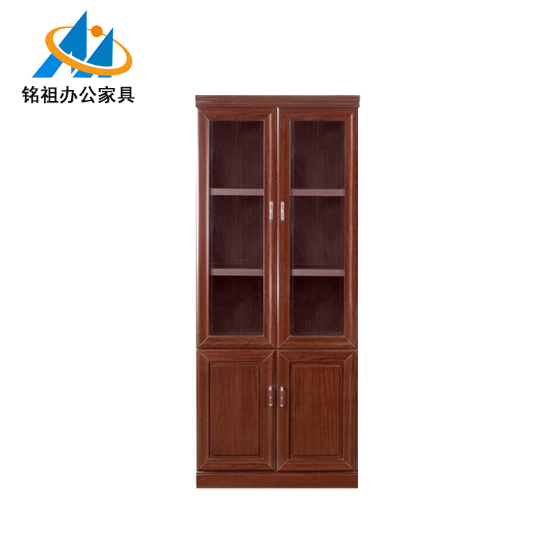 兩門油漆帶玻璃文件柜